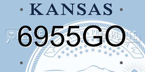 6955GO Kansas License Plate