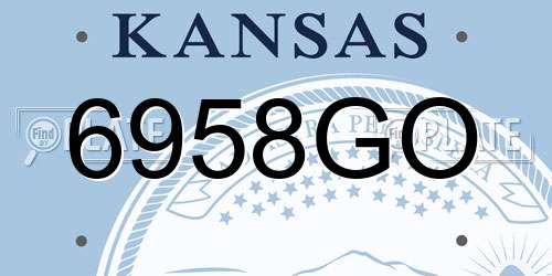 6958GO Kansas License Plate