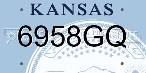 6958GQ Kansas License Plate