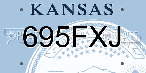 695FXJ Kansas License Plate