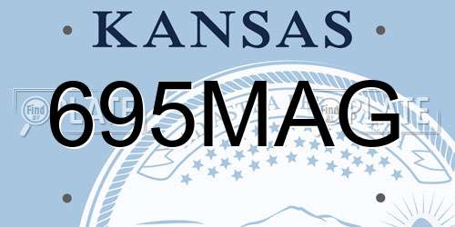 695MAG Kansas License Plate