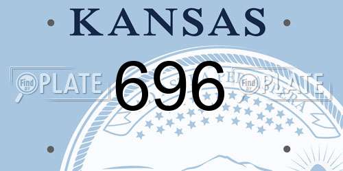 696 Kansas License Plate