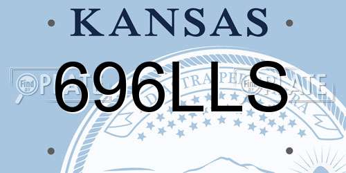 696LLS Kansas License Plate