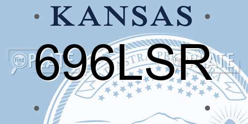 696LSR Kansas License Plate