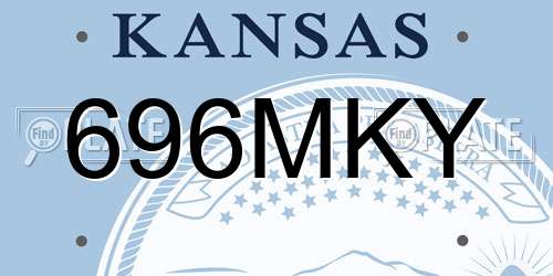 696MKY Kansas License Plate