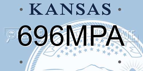 696MPA Kansas License Plate