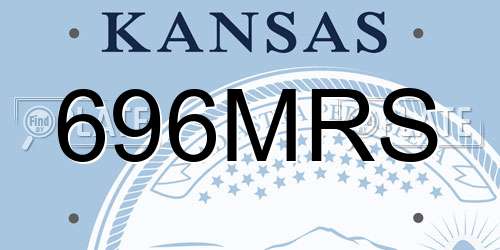 696MRS Kansas License Plate