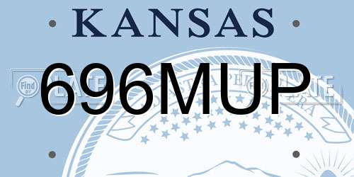696MUP Kansas License Plate
