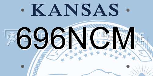 696NCM Kansas License Plate
