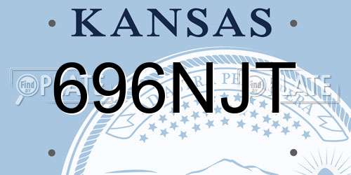 696NJT Kansas License Plate