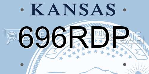 696RDP Kansas License Plate