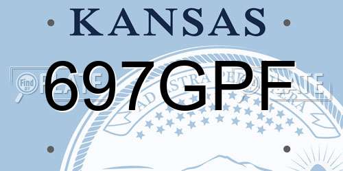 697GPF Kansas License Plate