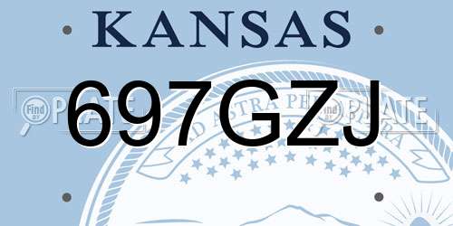 697GZJ Kansas License Plate