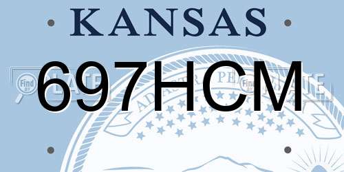697HCM Kansas License Plate