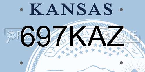 697KAZ Kansas License Plate