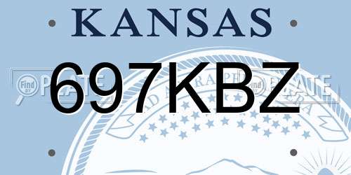 697KBZ Kansas License Plate