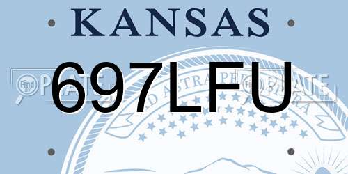 697LFU Kansas License Plate