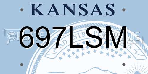 697LSM Kansas License Plate