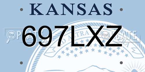 697LXZ Kansas License Plate