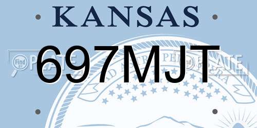 697MJT Kansas License Plate