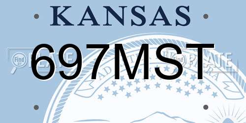 697MST Kansas License Plate