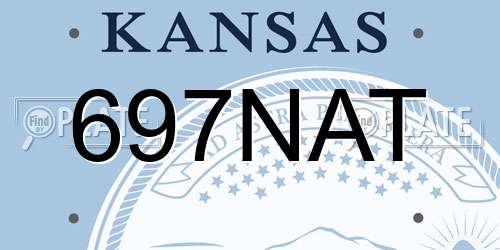697NAT Kansas License Plate