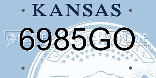 6985GO Kansas License Plate