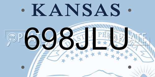 698JLU Kansas License Plate