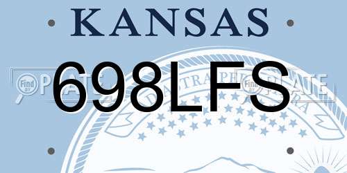 698LFS Kansas License Plate