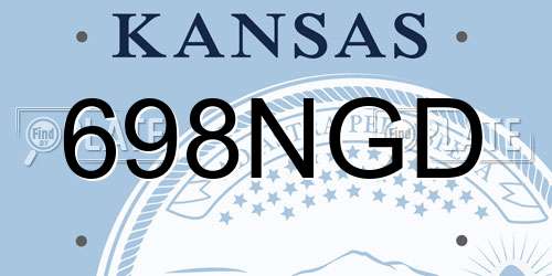 698NGD Kansas License Plate