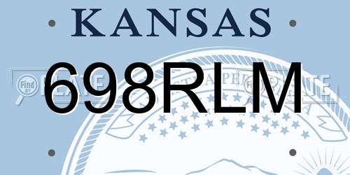 698RLM Kansas License Plate
