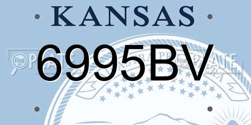 6995BV Kansas License Plate