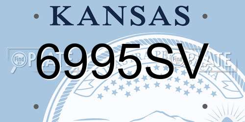 6995SV Kansas License Plate