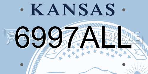 6997ALL Kansas License Plate