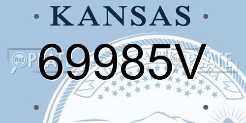 69985V Kansas License Plate