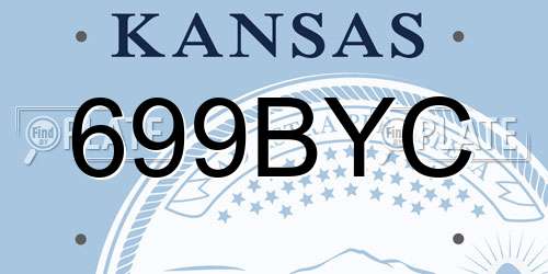 699BYC Kansas License Plate