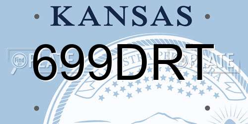 699DRT Kansas License Plate