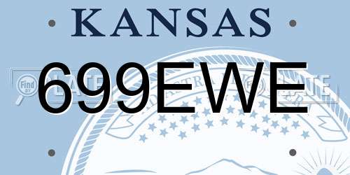 699EWE Kansas License Plate