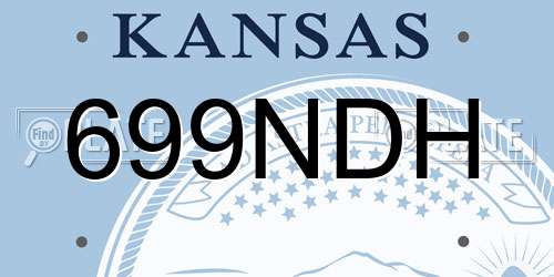 699NDH Kansas License Plate