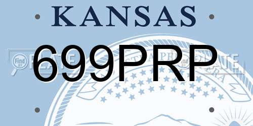699PRP Kansas License Plate