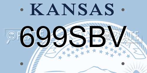 699SBV Kansas License Plate
