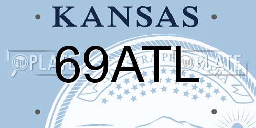 69ATL Kansas License Plate