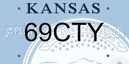 69CTY Kansas License Plate