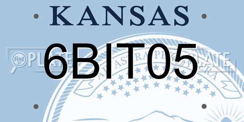 6BIT05 Kansas License Plate
