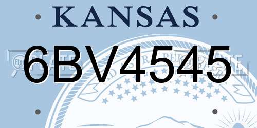 6BV4545 Kansas License Plate