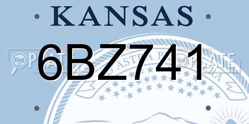6BZ741 Kansas License Plate