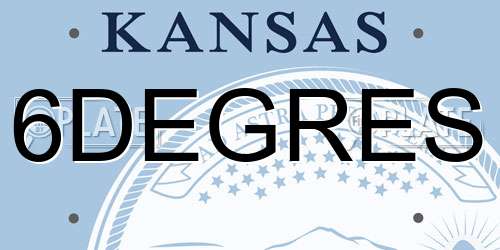 6DEGRES Kansas License Plate