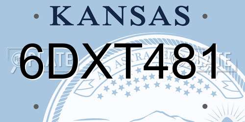 6DXT481 Kansas License Plate