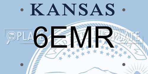 6EMR Kansas License Plate