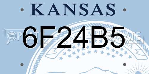 6F24B5 Kansas License Plate